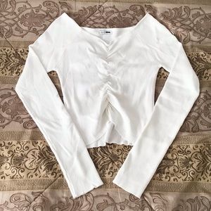 Fashion Nova Cinched Long Sleeve Top